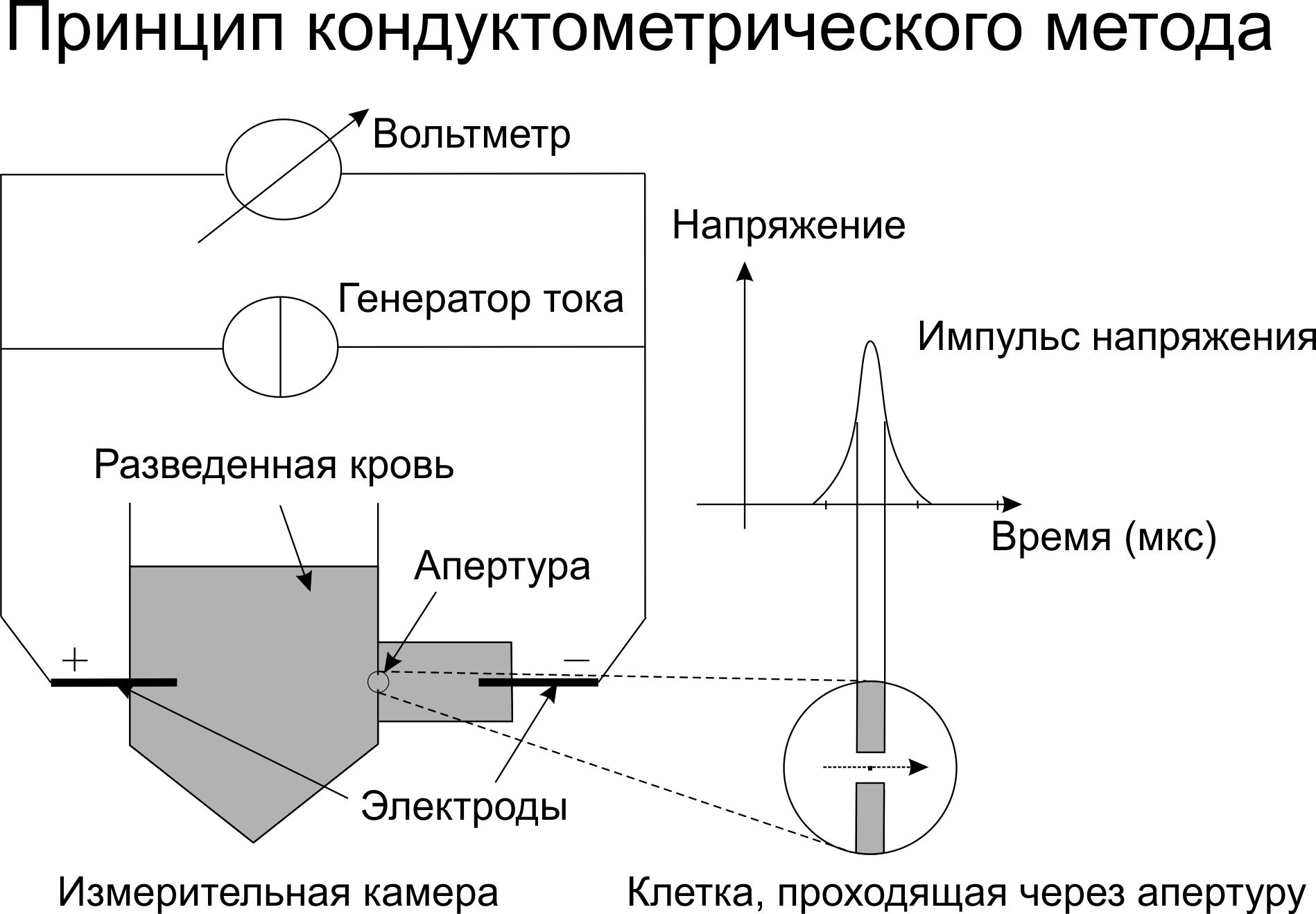 Принцип работы метода. Гематологический анализатор схема устройства. Схема гематологического анализатора. Кондуктометрический метод анализатор. Метод Культера гематологический анализатор.