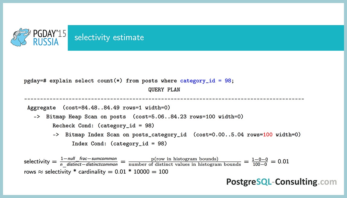 Postgresql как посмотреть план запроса