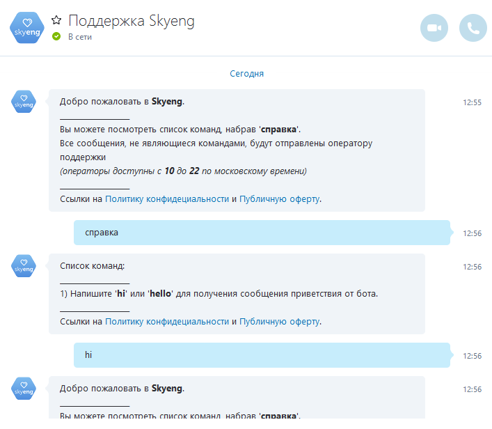 Skype-бот с человеческим лицом (на Microsoft Bot Framework V3 и Slack API) - 10