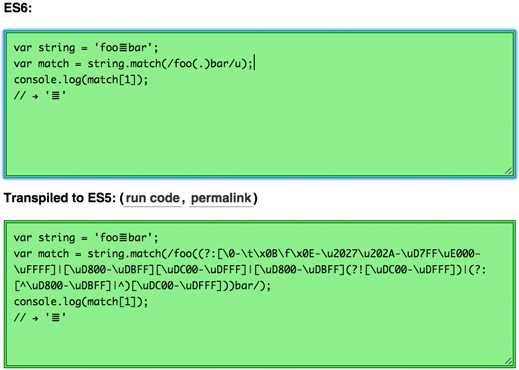 ECMAScript 6. Регулярные выражения с поддержкой Unicode - 13