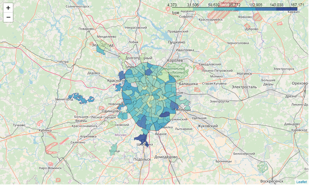 Поварово на карте московской