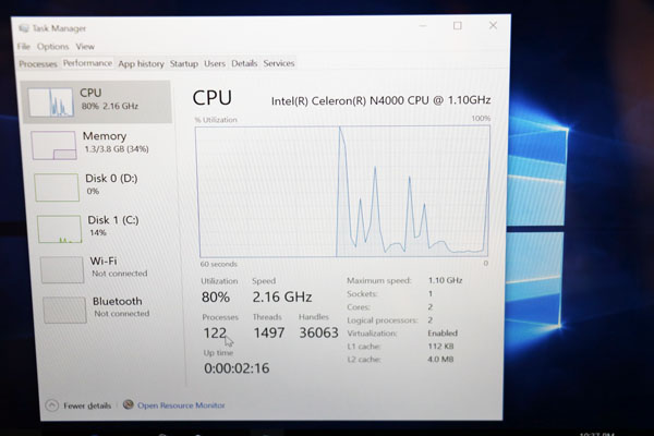 Ноутбук-трансформер на базе процессора Intel Gemini Lake