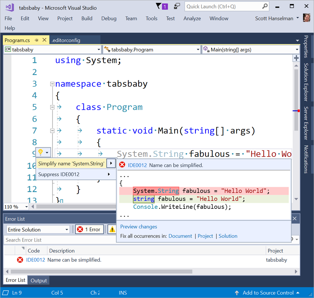 Visual studio убрать. Visual Studio. Майкрософт визуал студио. Visual Studio табуляция. Ошибка визуал студио.