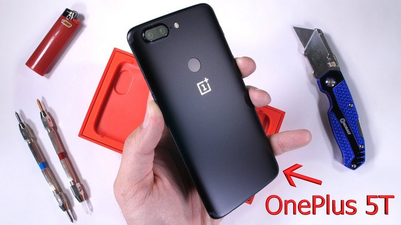 OnePlus 5T хорошо справился с испытаниями JerryRigEverything