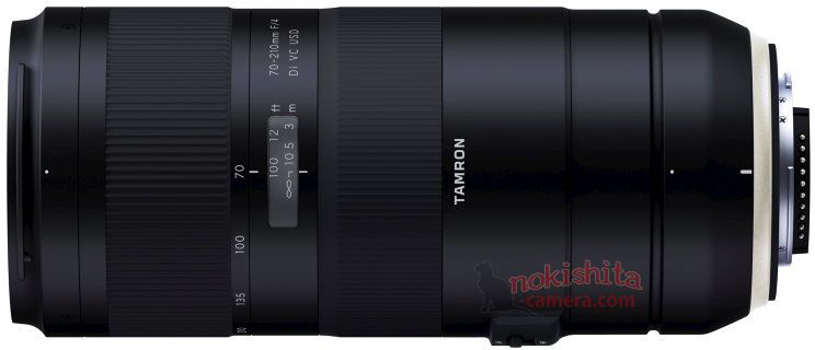 Технические данные объектива Tamron 70-210mm F/4 Di VC USD, дата анонса и цена пока неизвестны