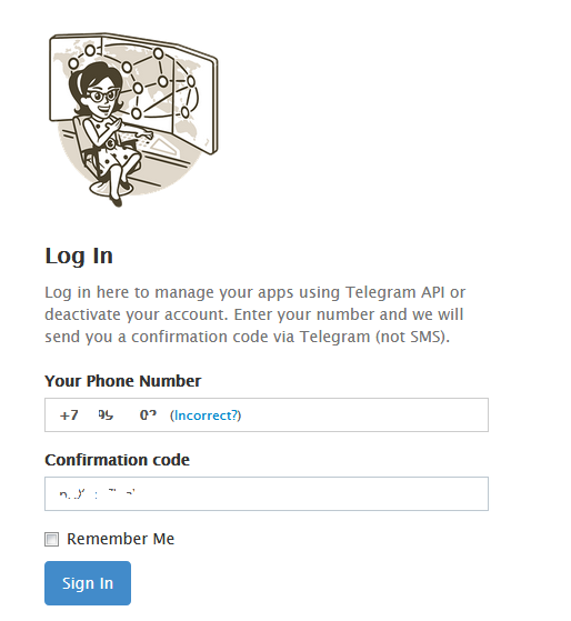 Telegram api error