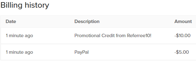 DigitalOcean PayPal Billing