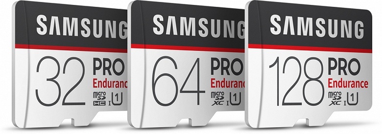 Карты памяти Samsung PRO Endurance предназначены для камер видеонаблюдения и видеорегистраторов