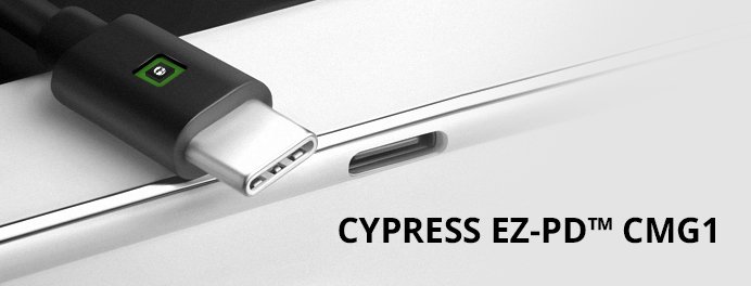 Контроллер Cypress EZ-PD CMG1 предназначен для кабелей USB-C