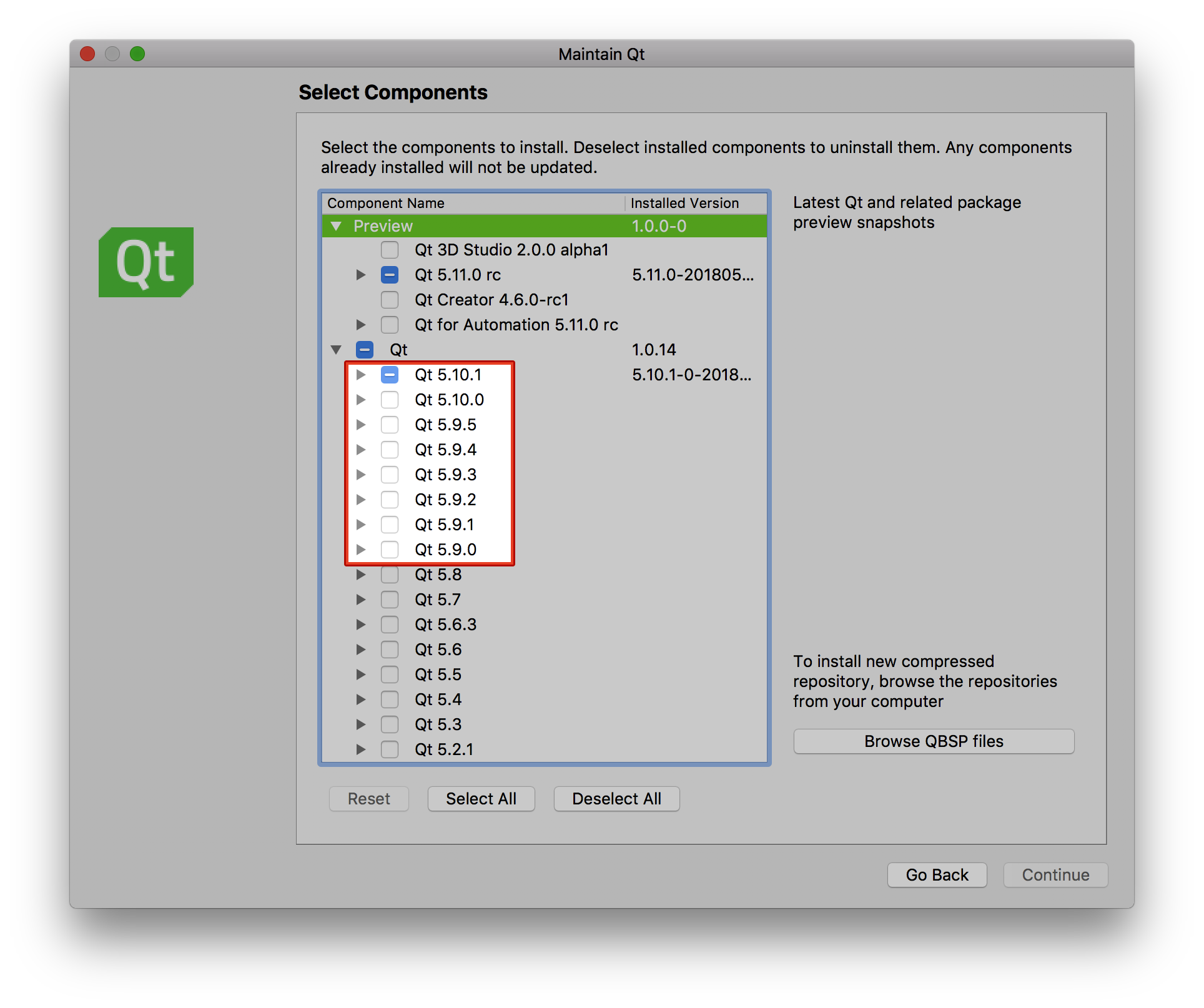 Корректирующие релизы Qt