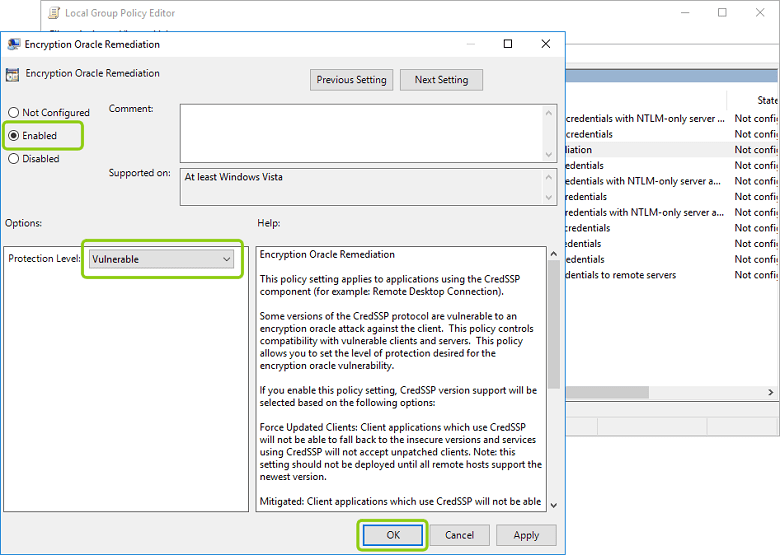 CredSSP encryption oracle remediation – ошибка при подключении по RDP - 5