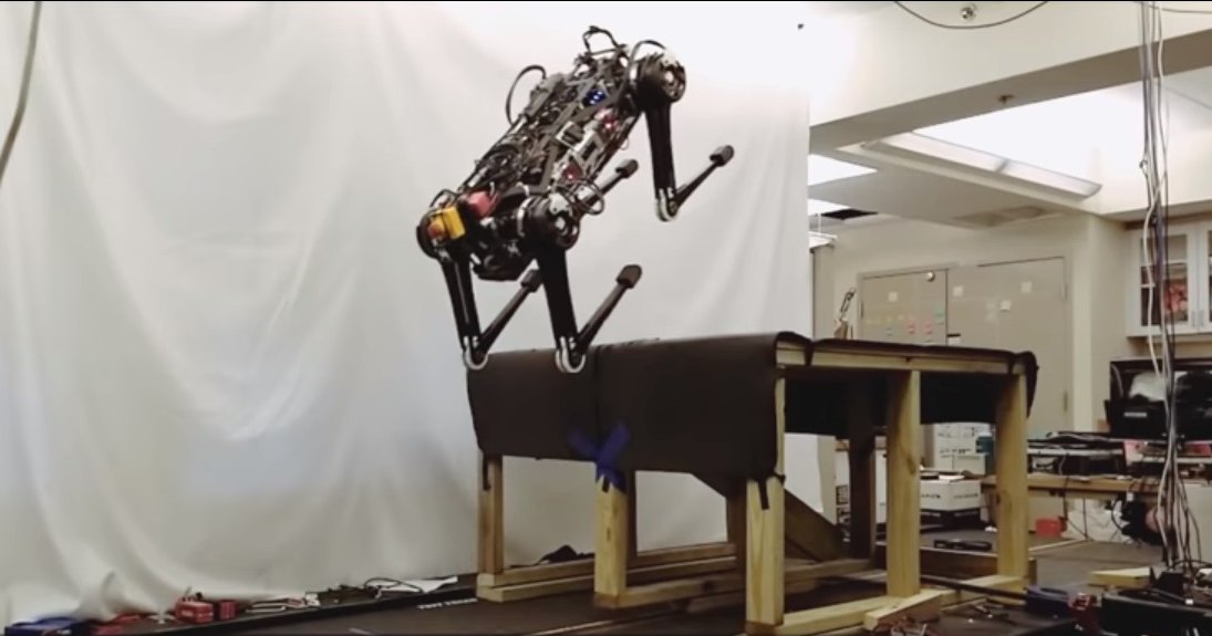 Робот запрыгивает на стол и видит без глаз: рекордный прыжок