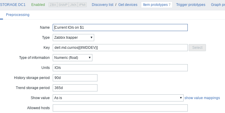 Zabbix: мониторинг дисковых хранилищ DELL MD36XX - 5