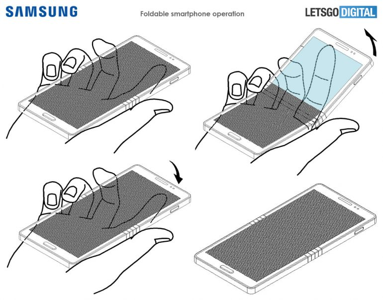 В Сеть уплыли новые эскизы сгибающегося смартфона Samsung Galaxy X