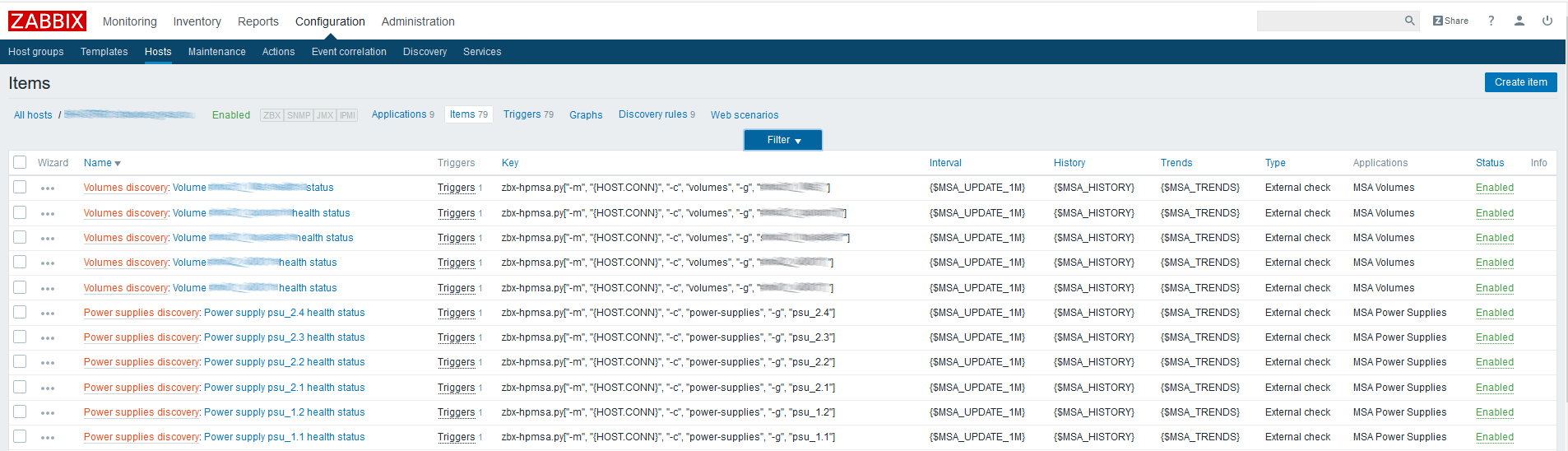 Использование Dependent items в Zabbix 4.0 на примере HPE MSA 2040-2050 - 1