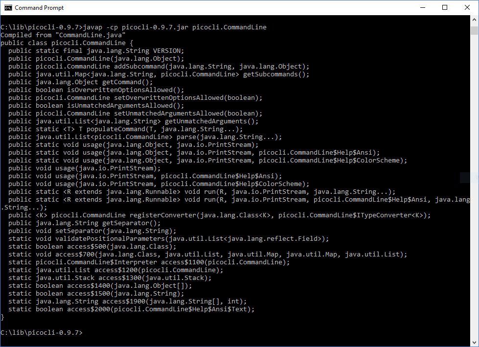 Интерфейсы командной строки Java: picocli - 2