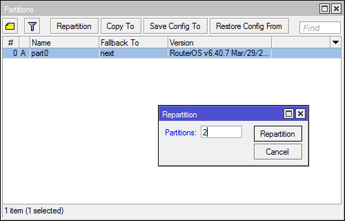 Mikrotik: сброс настроек, бекапы и DualBoot - 13