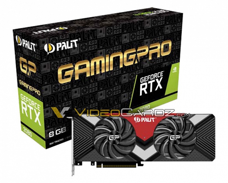 Даже разогнанные 3D-карты Palit GeForce RTX 2080 и RTX 2080 Ti оснащены системами охлаждения с двумя вентиляторами