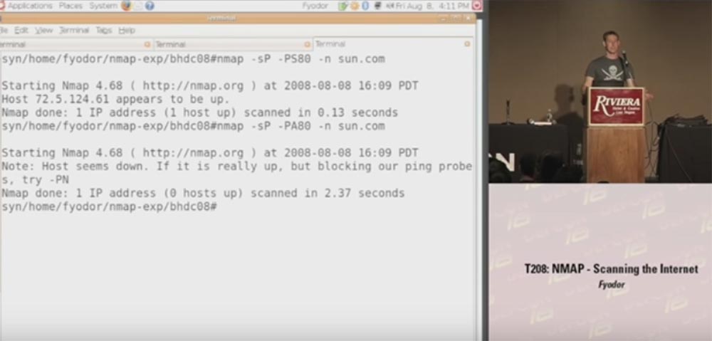 Конференция DEFCON 16. Фёдор, хакер InSecure.org. NMAP-cканирование Интернет - 6