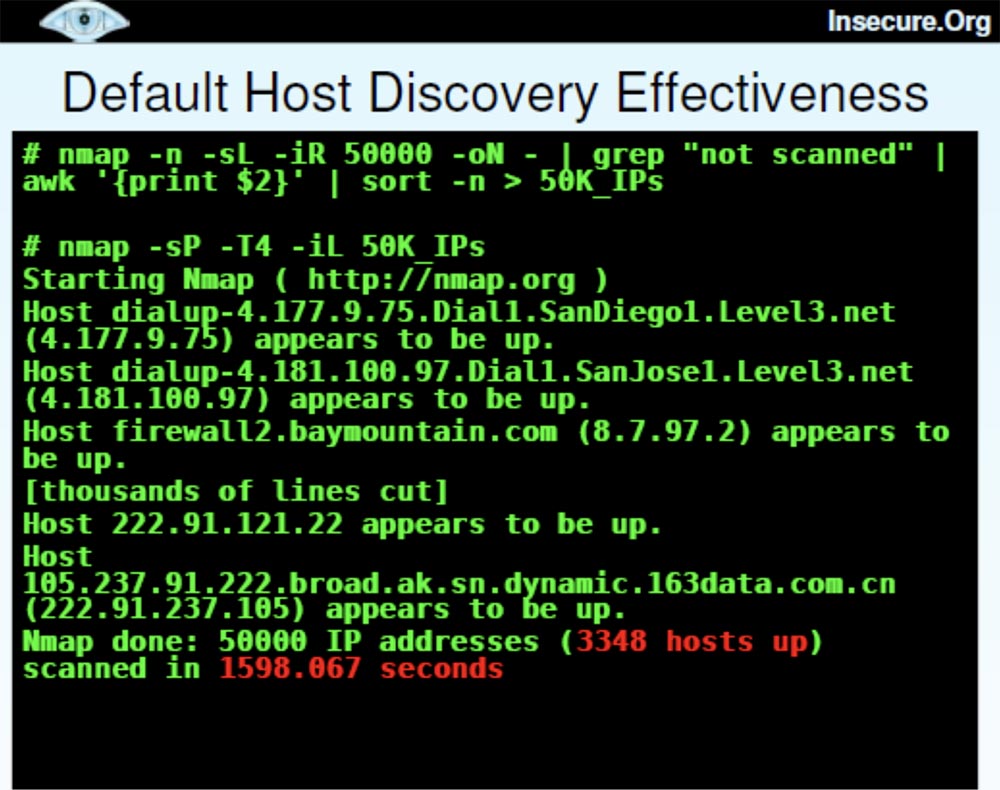 Конференция DEFCON 16. Фёдор, хакер InSecure.org. NMAP-cканирование Интернет - 9