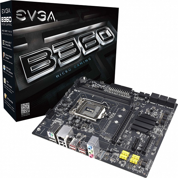 Плата EVGA Micro Gaming B360 относится к бюджетному сегменту