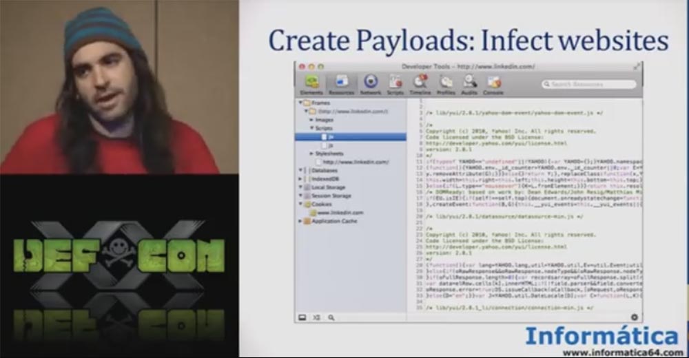 Конференция DEFCON 20. Как поиметь плохих парней (и мафию) с помощью JavaScript ботнета. Часть 2 - 11