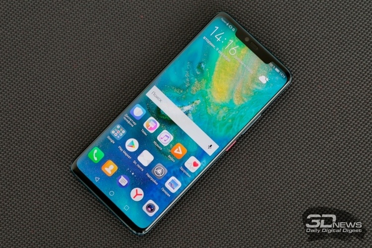 Huawei Mate 20 Pro с 4200 мА·ч батареей и 40-ваттным адаптером питания заряжается всего за час