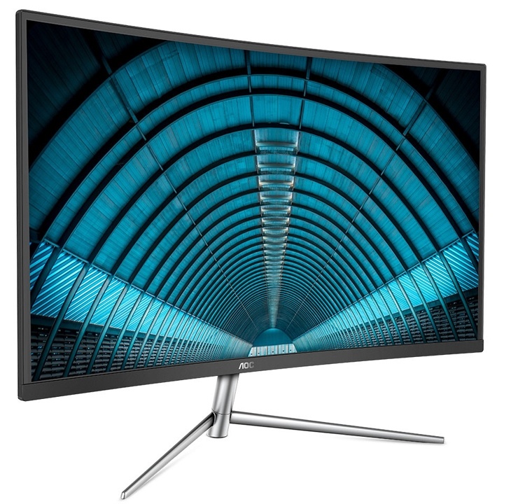 Curved display. AOC c32. Изогнутый монитор 31 диагональ. AOC компания. Огромные мониторы по диагонали.