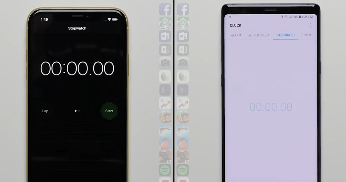 Apple iPhone XR против Samsung Galaxy Note9: кто быстрее?