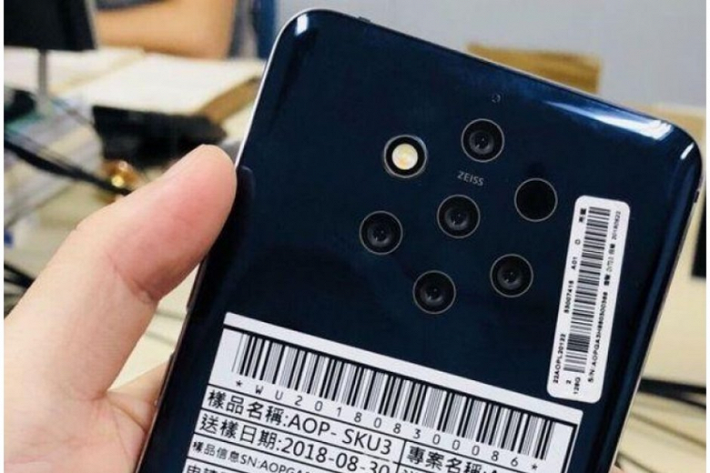 Флагманский смартфон Nokia 9 Pureview называют «Олимпийским» из-за пяти камер