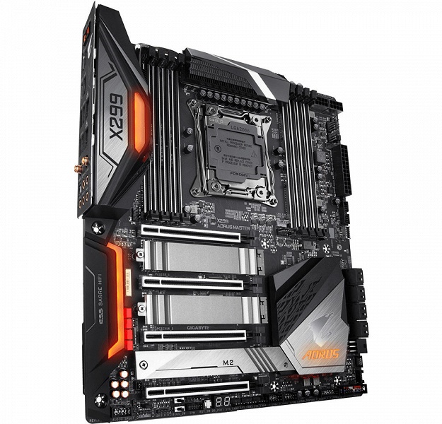 Gigabyte X299 Aorus Master — топовая системная плата без единого слота PCIe x1