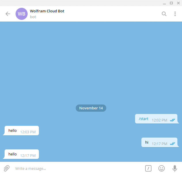 TelegramBot в облаке Wolfram - 7