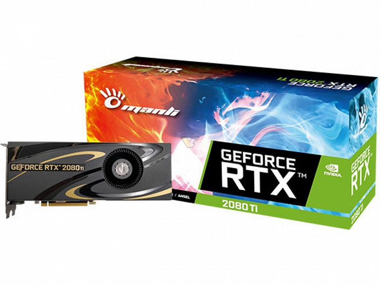 3D-карты Manli GeForce RTX 2070 и 2080 Ti оснащены системами охлаждения с «турбинами»