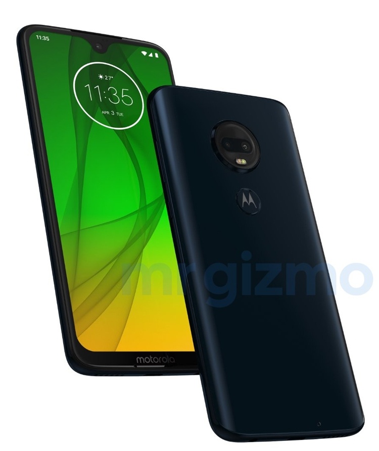 Смартфон Moto G7 Plus с каплевидным вырезом показался на рендере