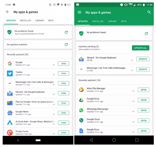 Магазин приложений Google Play подвергся редизайну