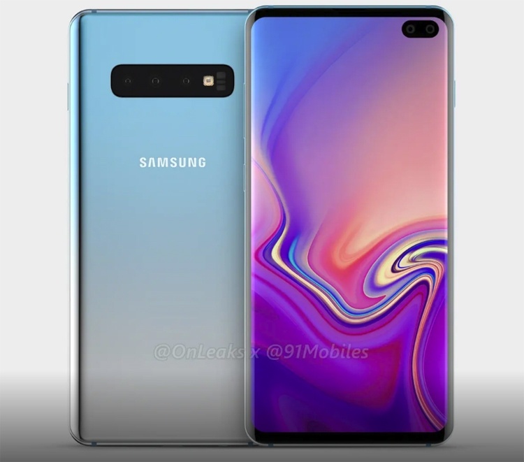 Рендеры смартфона Samsung Galaxy S10+ говорят о наличии пяти камер