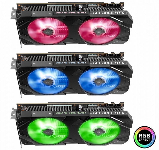 3D-карты KFA2 GeForce RTX 2070 EX и RTX 2070 EXOC оснащены системами охлаждения с двумя 100-миллиметровыми вентиляторами