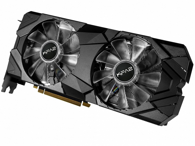 3D-карты KFA2 GeForce RTX 2070 EX и RTX 2070 EXOC оснащены системами охлаждения с двумя 100-миллиметровыми вентиляторами