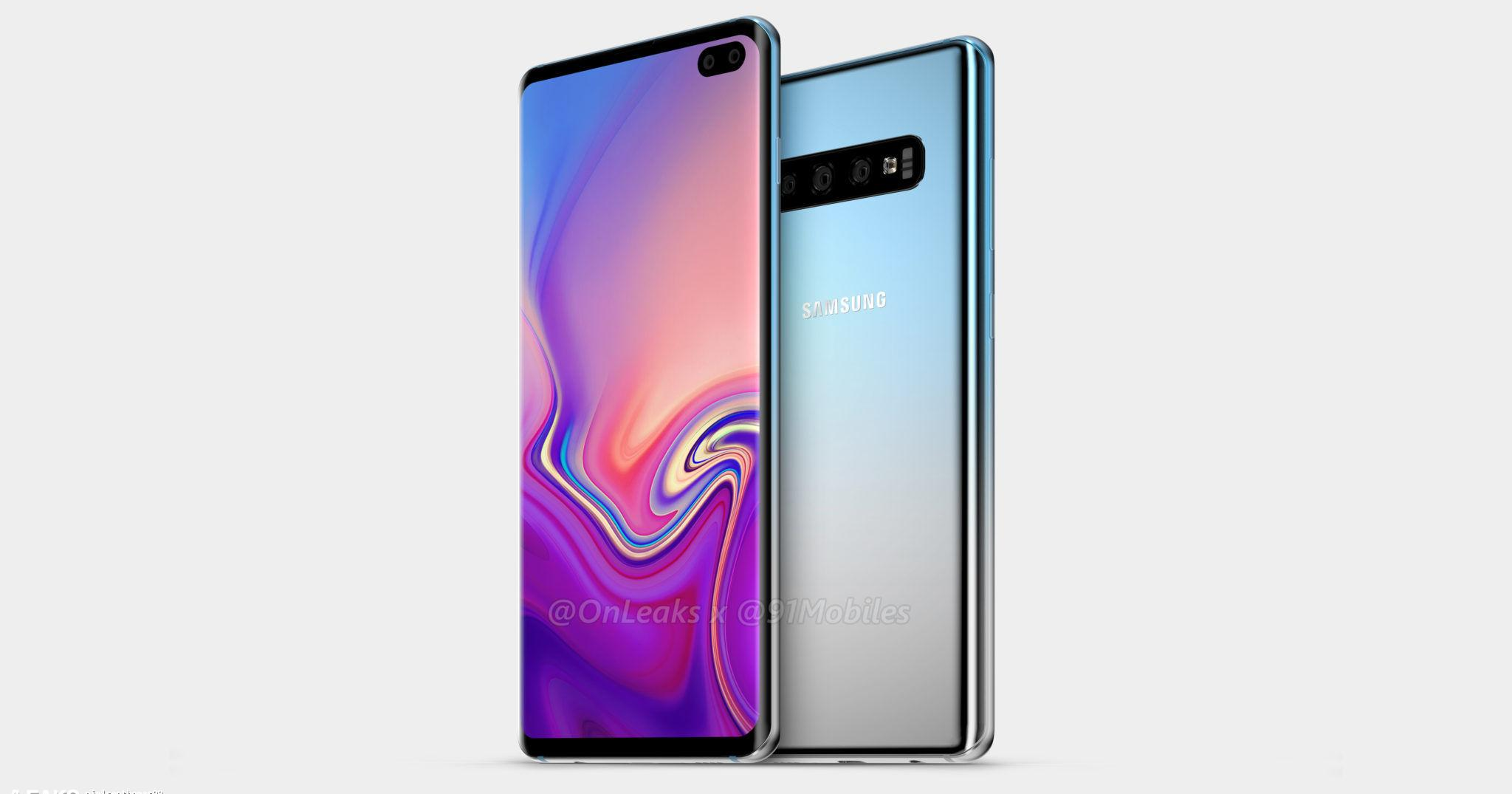 Samsung Galaxy S10+ показали на видеорендере