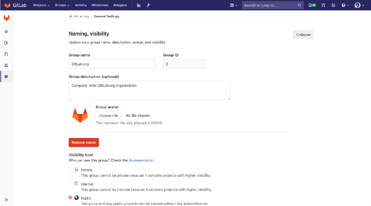 Как добавить проект gitlab в группу