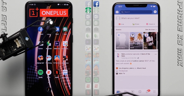 Даже 10 ГБ оперативной памяти не помогли смартфону OnePlus 6T McLaren Edition опередить iPhone XS Max в тесте на скорость