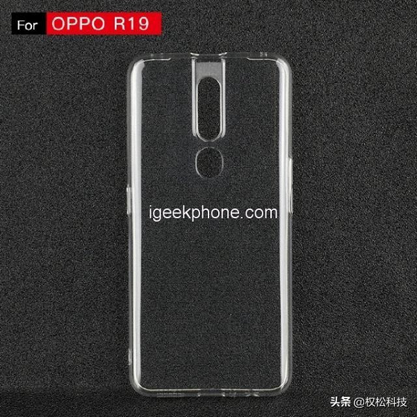 Первое фото чехла для смартфона Oppo R19 подтверждает сдвоенную камеру и дактилоскопический датчик на задней панели