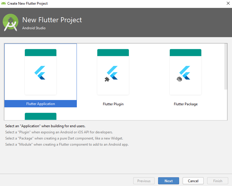 Создание проекта flutter