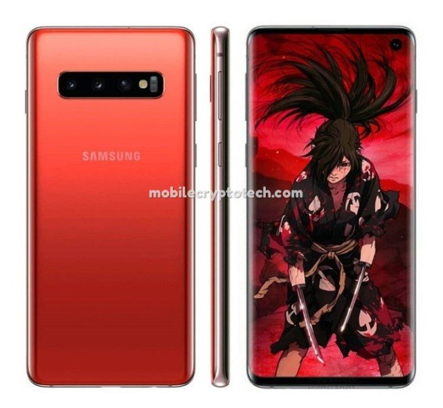 Не обошлось без градиента. Флагманский смартфон Samsung Galaxy S10 появится в ярко-красном цвете