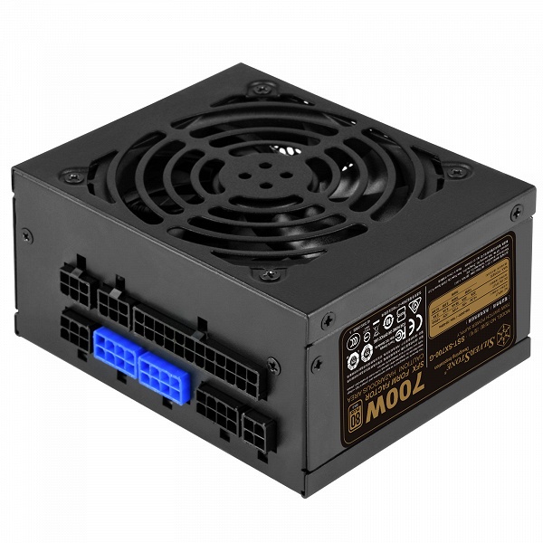 Блок питания SilverStone SX700-G типоразмера SFX имеет сертификат 80 Plus Gold