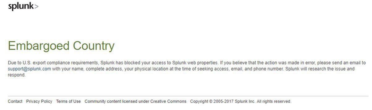 Splunk Embargo