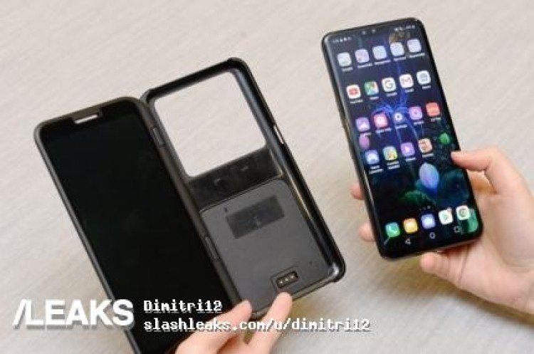 Живые фото за несколько часов до анонса. Рабочий флагманский смартфон LG V50 ThinQ с необычным вторым экраном в чехле