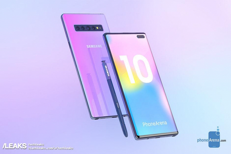 Будущий флагман Samsung Galaxy Note 10 предстал на качественных рендерах