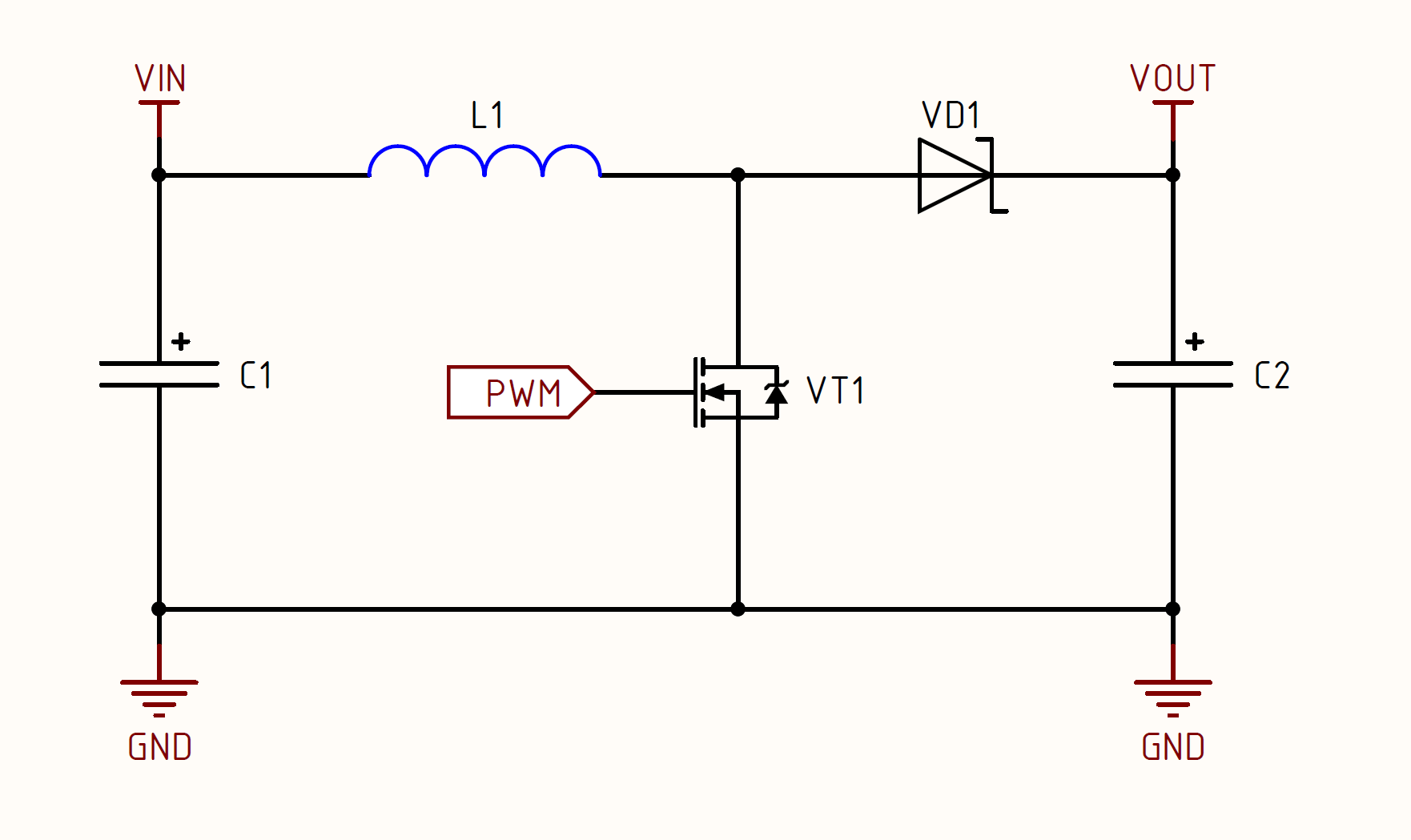 Схема boost converter