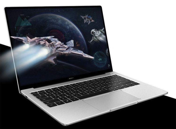 Экран ноутбука Huawei MateBook 14 занимает 90 % площади крышки